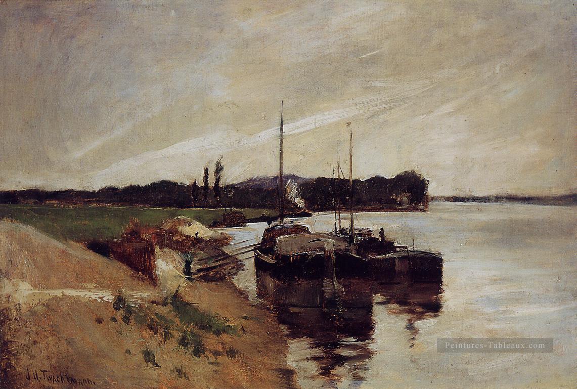 Embouchure de la Seine Impressionniste paysage marin John Henry Twachtman Peintures à l'huile